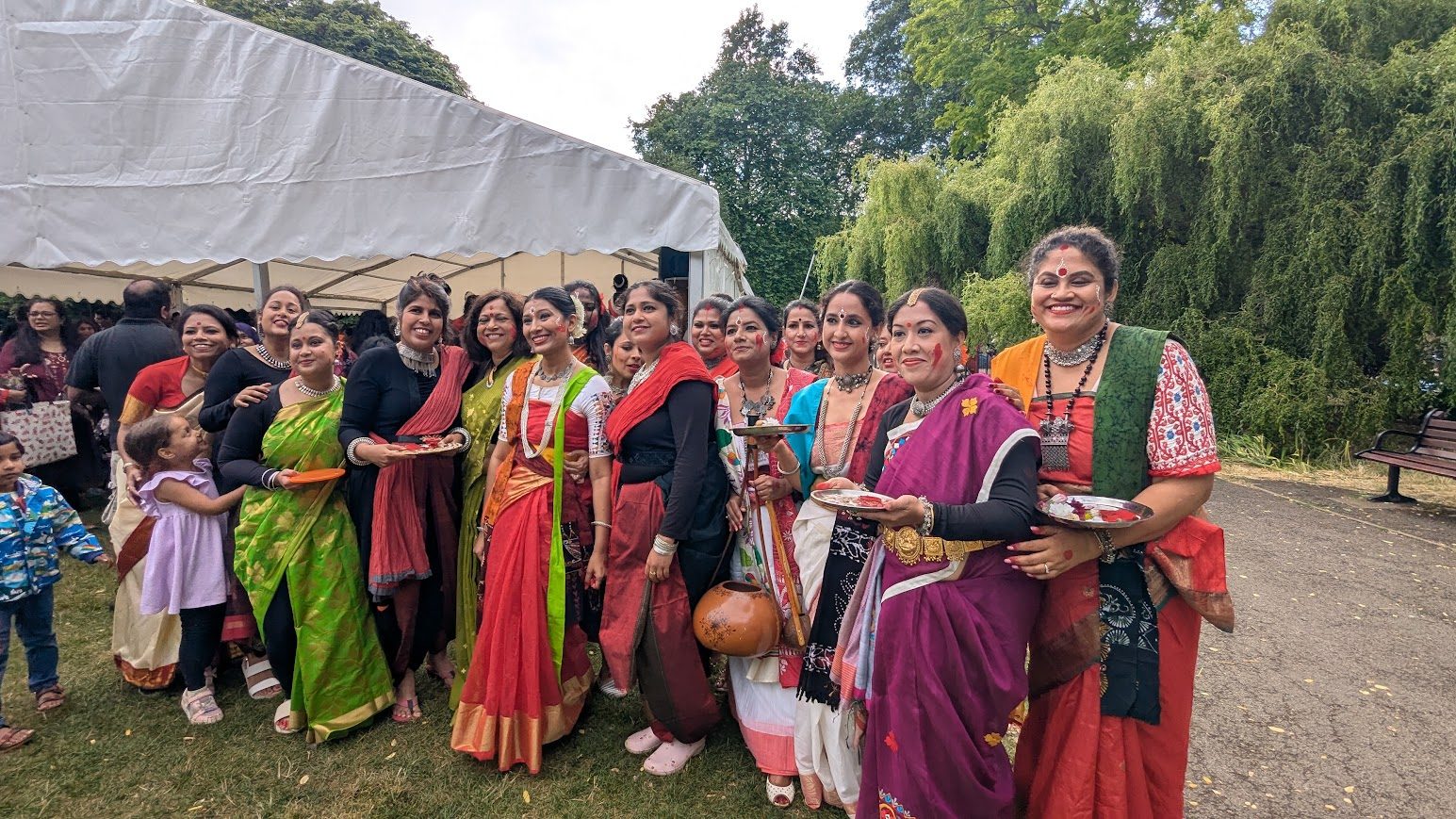 Group in traditional saris